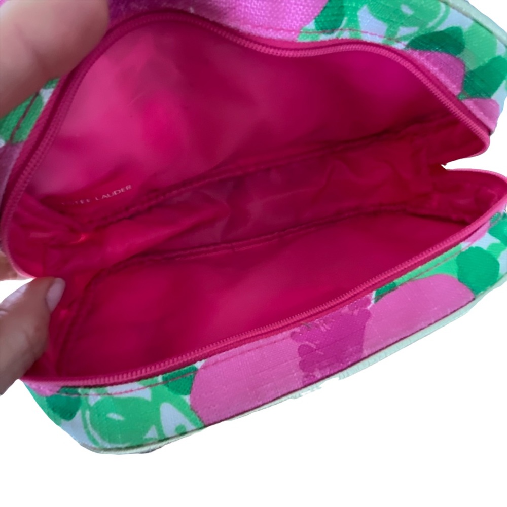Lily Pulitzer for Estée Lauder makeup bag pink and green - Picture 4 of 5
